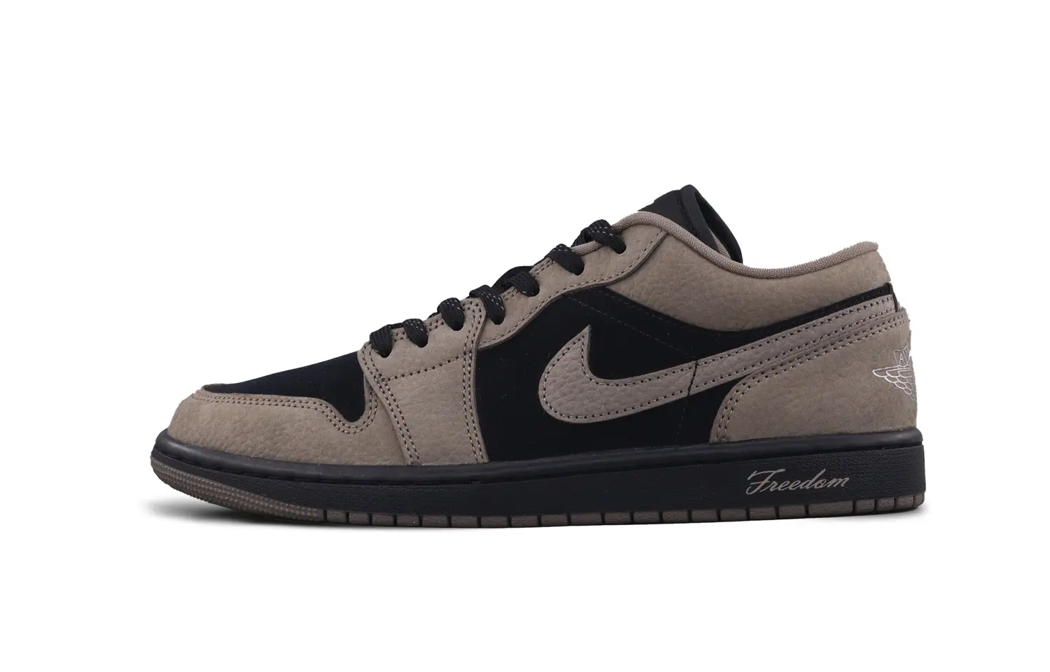 

Jordan Кроссовки баскетбольные мужские Air 1 Mocha AJ Leather Cushioning, Wear Resistant Low top Vintage, черно-коричневые