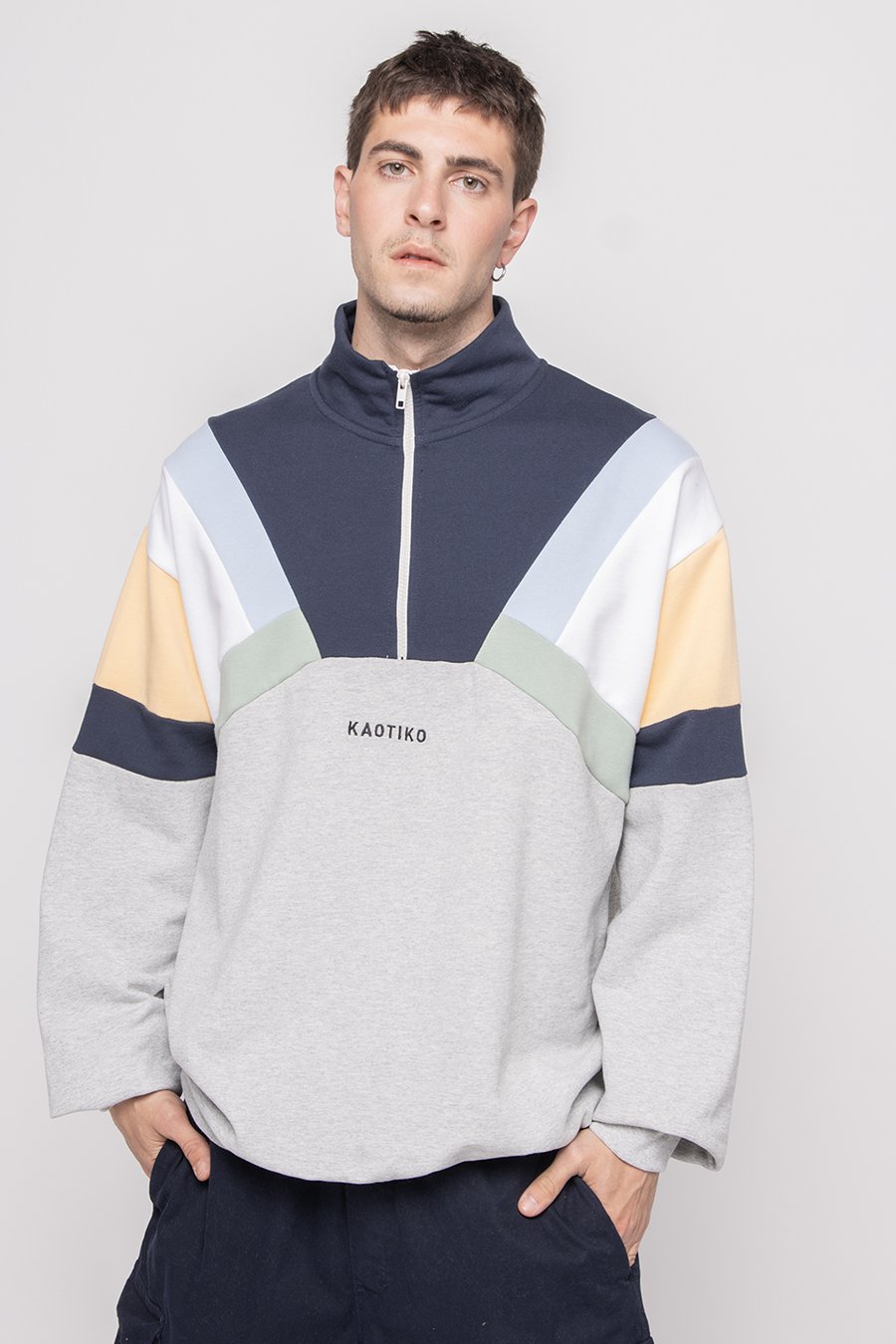 

Толстовка Kaotiko ALECK UNISEX, Gray/Navy/Vainilla/Fresh Green/Black