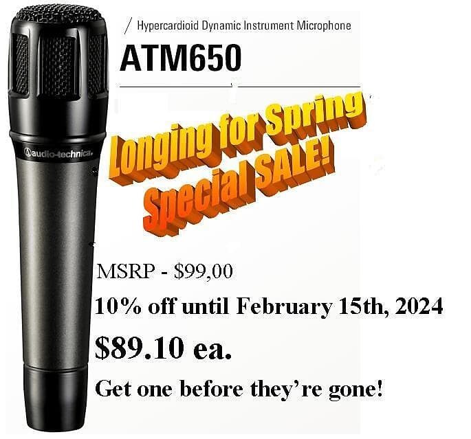 

Микрофон Audio-Technica ATM650 Hypercardioid Dynamic Microphone