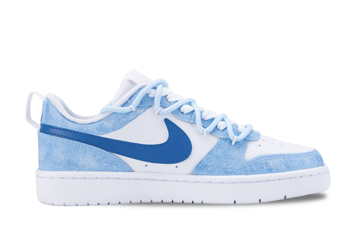 Кроссовки для скейтбординга Court Borough Kids' Grade School Nike, Blue White (Blue Shopping Bag) — фото 4