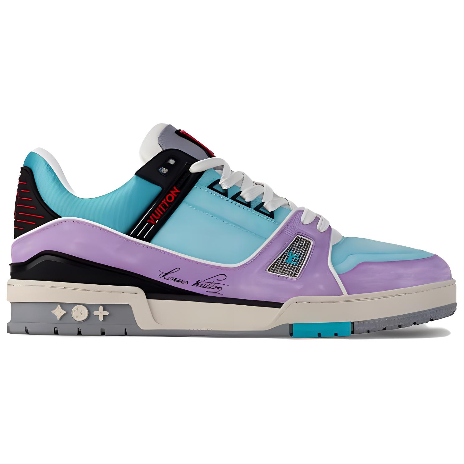 Кроссовки Low Top для скейтбординга Унисекс Синий Фиолетовый LOUIS VUITTON — фото 3