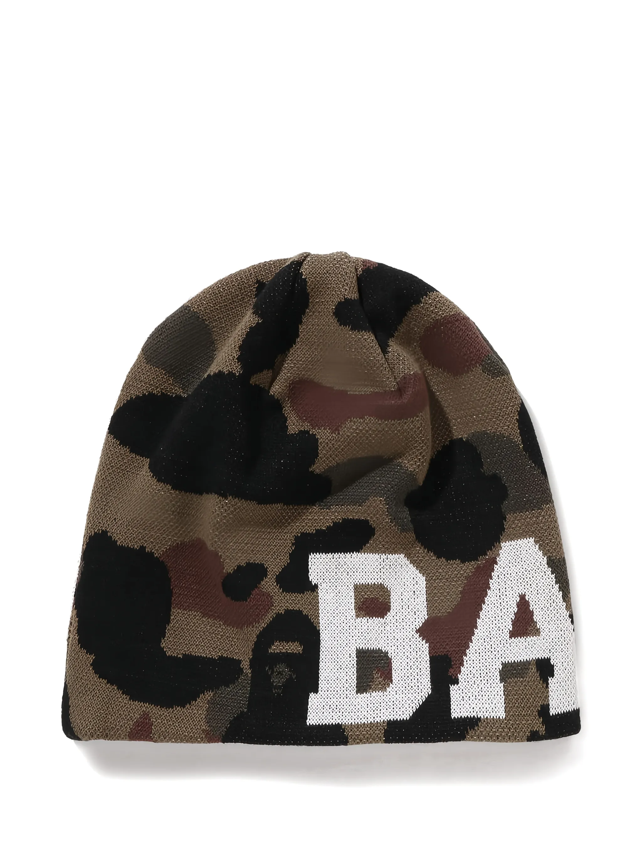 

Шапочка-бини с камуфляжным рисунком A Bathing Ape, коричневый