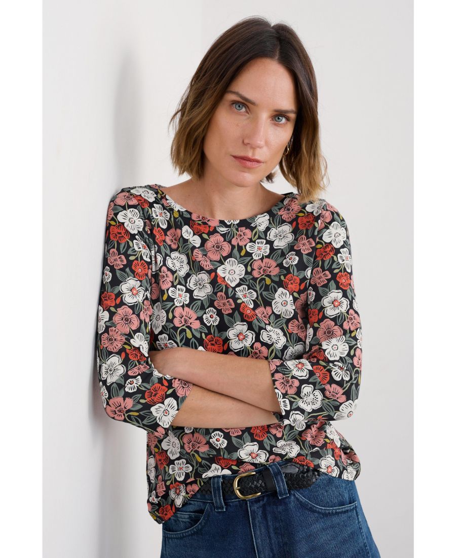 

Женский укороченный топ 3/4 Seasalt Cornwall, Floral tumble onyx