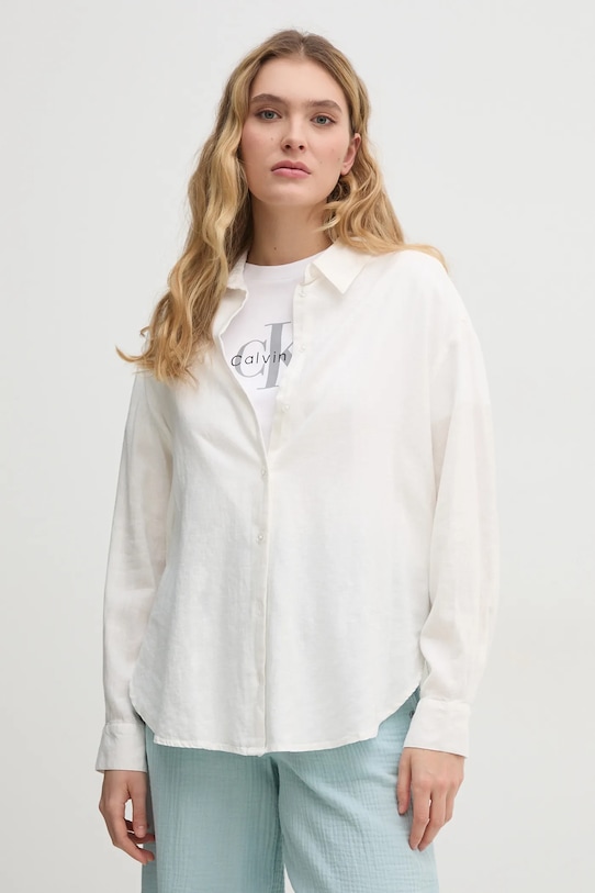

Льняная рубашка Dkny, бежевый