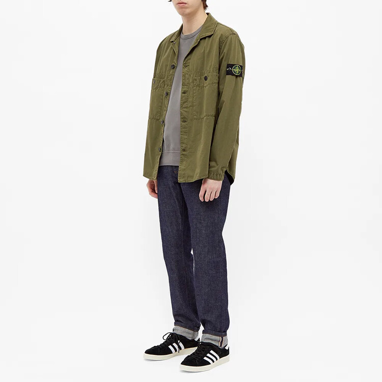 Куртка мужская оливково-зеленая Stone Island, оливково-зеленый — фото 4