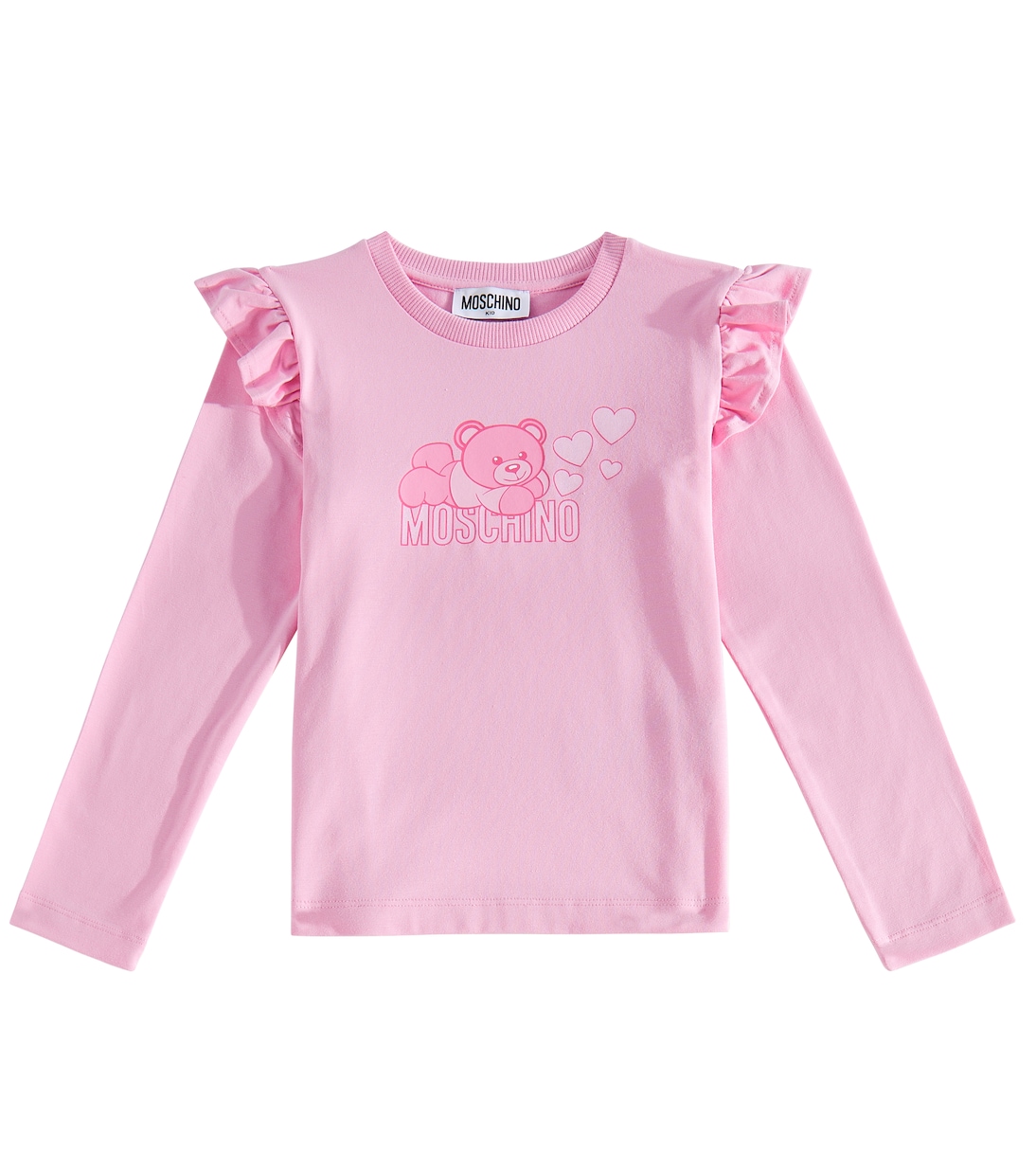 

Топ из хлопковой смеси с принтом Moschino Kids, Begonia Pink