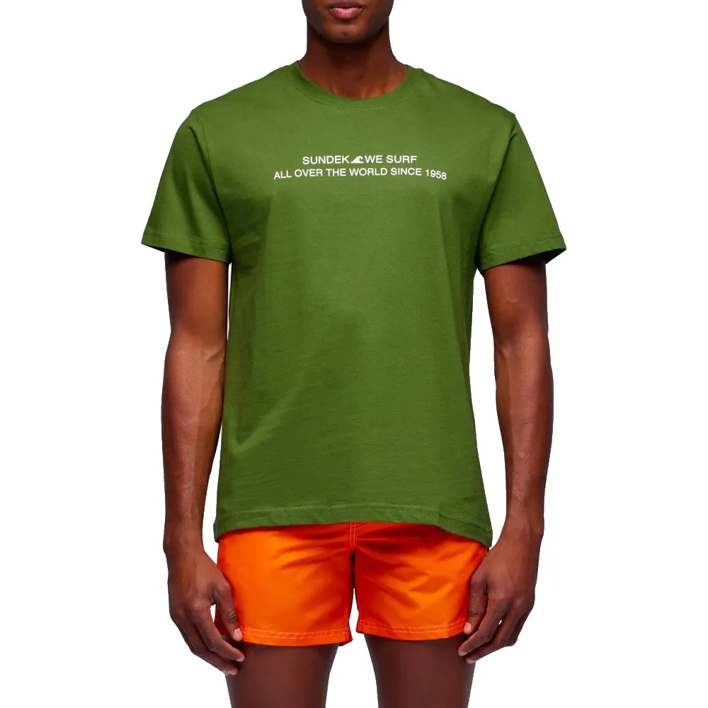 

Футболка с коротким рукавом из хлопка с флагом капсульной коллекции Sundek, зеленый