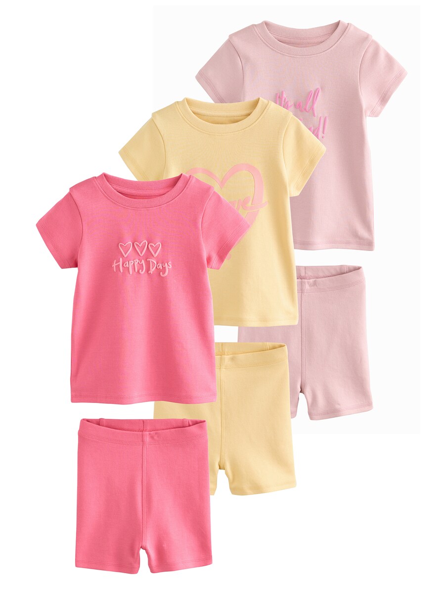 

Пижама Next, цвет Yellow/Rose/Pitaya