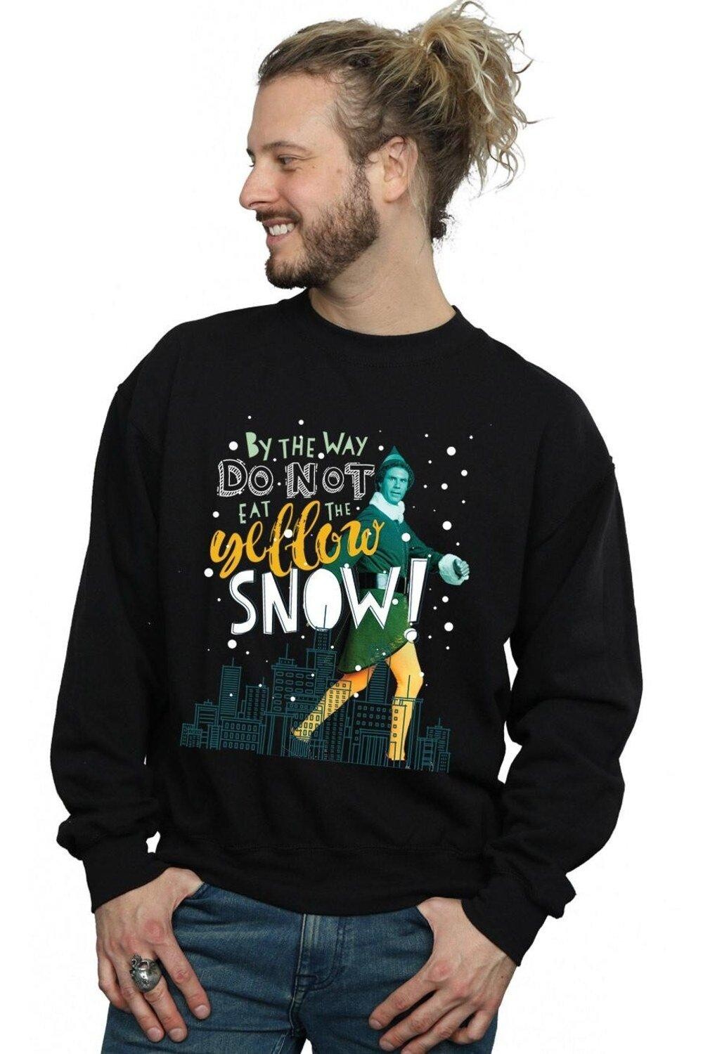 

Желтый снежный свитшот Elf, черный
