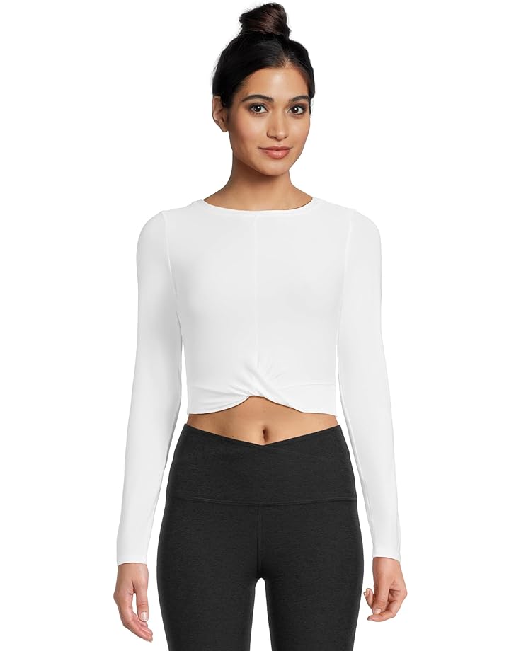 

Лонгслив Beyond Yoga Featherweight Center Stage Cropped Long, цвет Cloud White