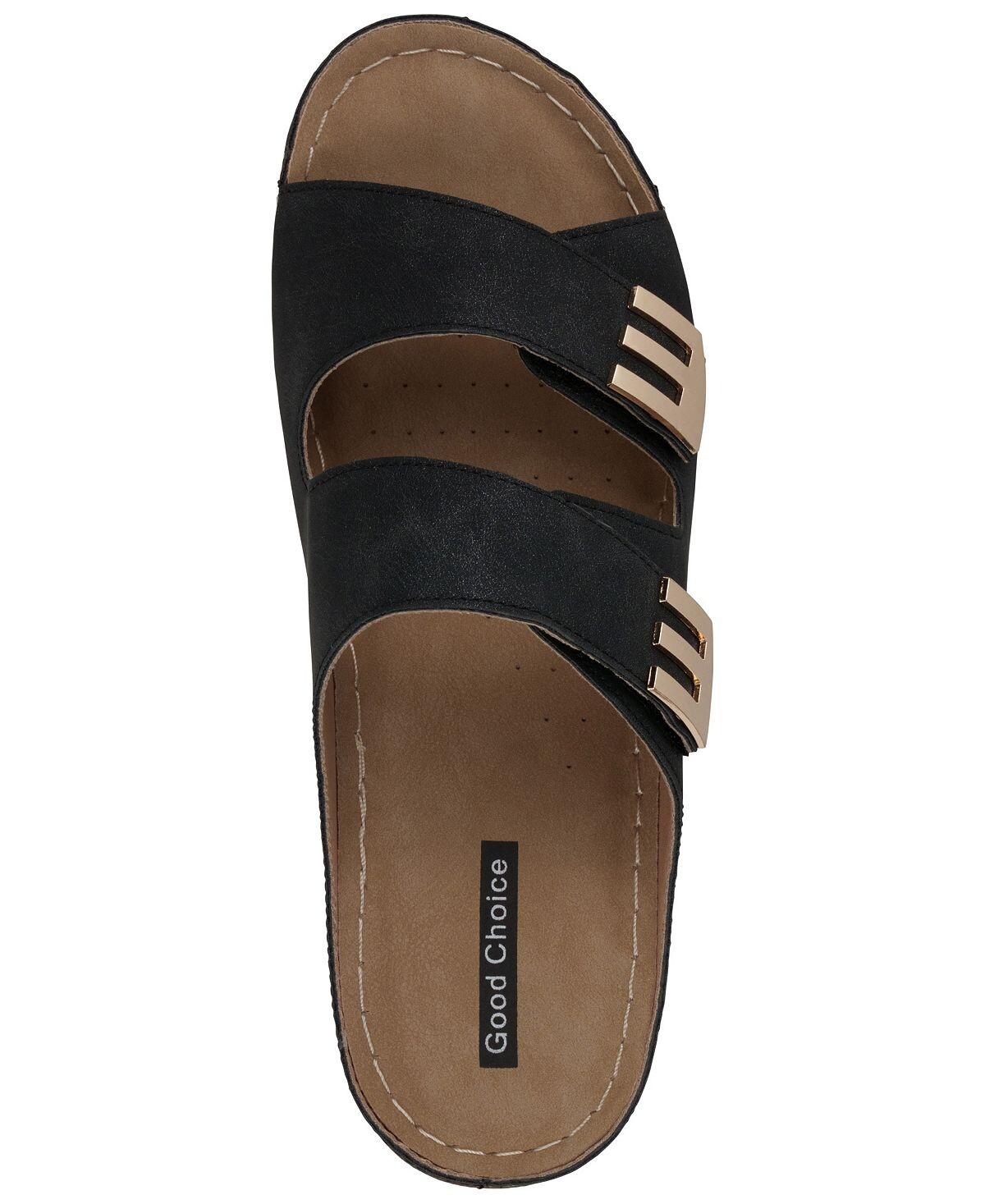 Женские сандалии Gretchen Comfort на плоской подошве GC Shoes, черный — фото 4