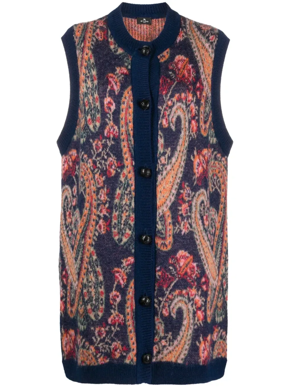 Топ с узором пейсли Etro, синий