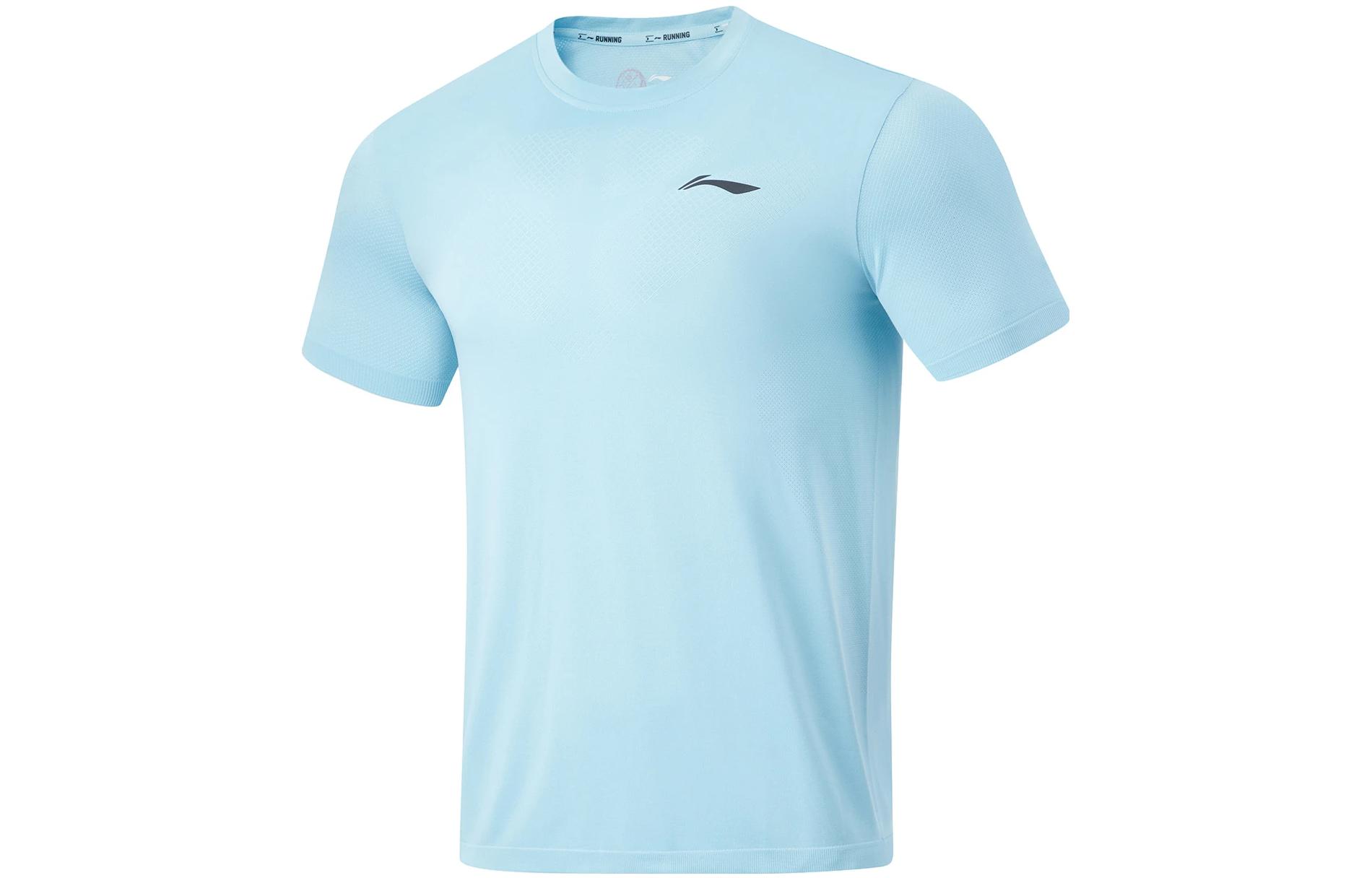 

Мужская футболка LiNing "Незабудка" синего цвета, Синий, Мужская футболка LiNing "Незабудка" синего цвета