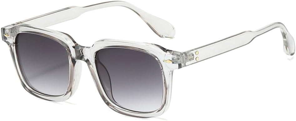 

Мужские солнцезащитные очки в стиле ретро с квадратными заклепками, желто-синие оттенки, защита от ультрафиолета UV400; женские солнцезащитные очки с градиентным переходом цвета WNCKSQ, Grey Grey Gradient