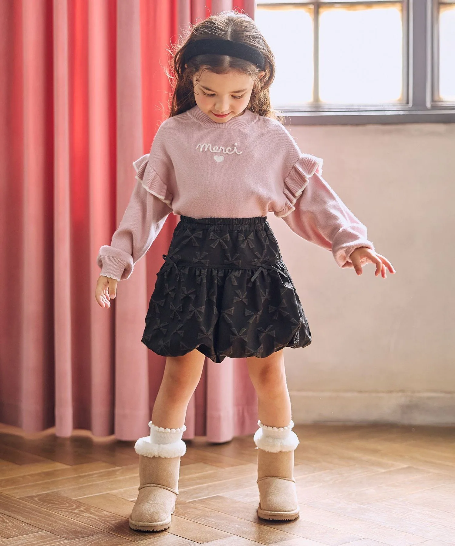 Юбка-баллон с лентами ANY KIDS, Black [005] — фото 4