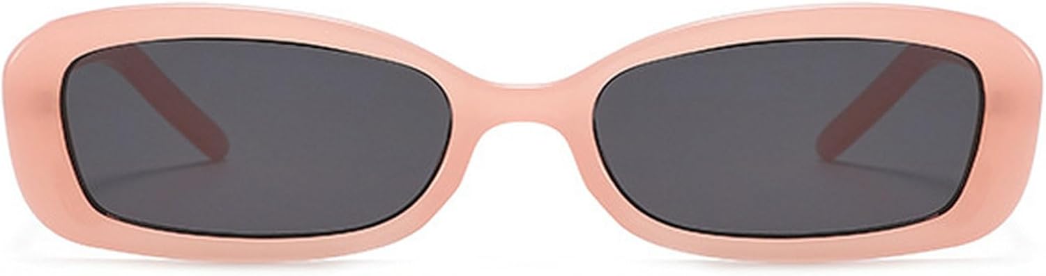 

Модные винтажные прямоугольные солнцезащитные очки для женщин и мужчин, ретро-солнцезащитные очки прямоугольной формы, популярные квадратные очки для женщин mincl, Light Pink Black