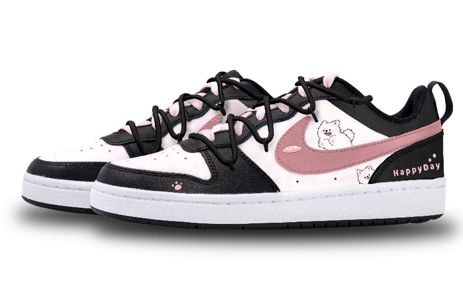 

Кеды, обувь для скейтбординга Court Borough, женская, низкая, розовый Nike, белый
