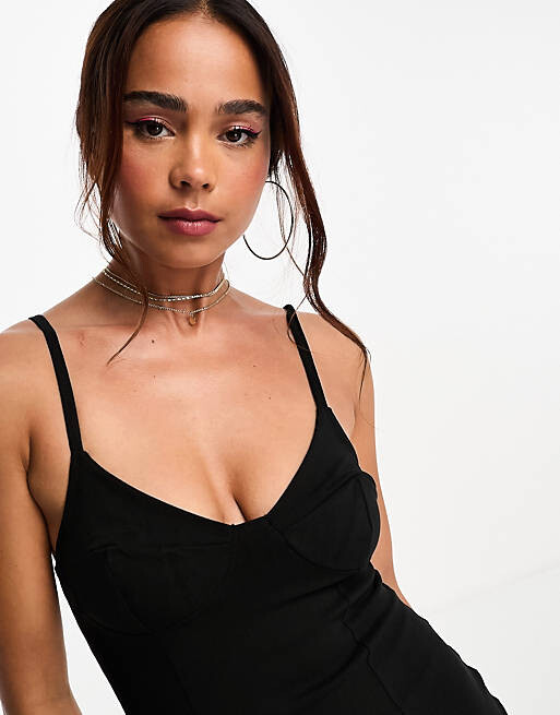 

Черное платье мини с корсетом Miss Selfridge, Черный, Черное платье мини с корсетом Miss Selfridge