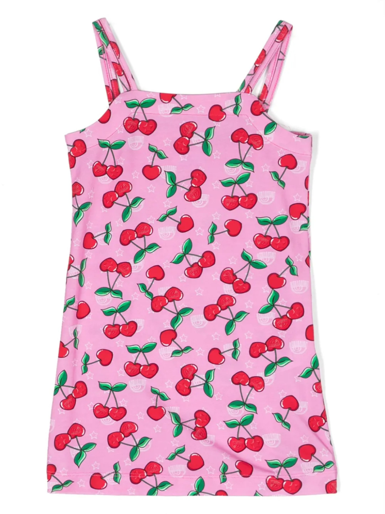 

Платье на тонких бретелях с принтом Chiara Ferragni Kids, розовый