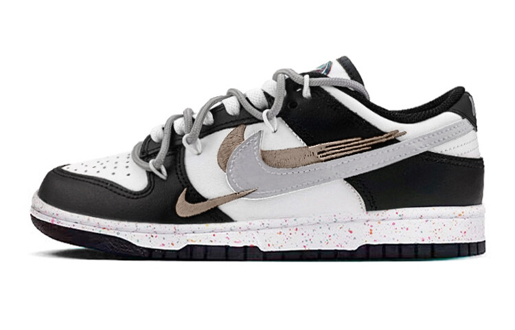 

Кроссовки Nike Dunk Skateboard Shoes Women's Low-Top Black White Gray/Brown
