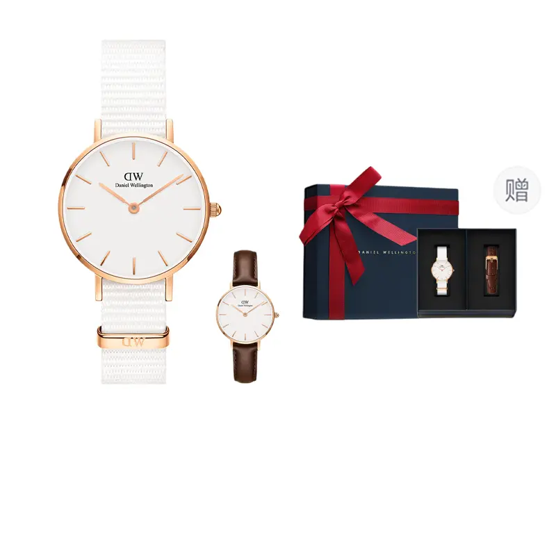 

DW/DanielWellington Часы Daniel Wellington DW Women's Watch Wrist Watch Quartz Movement Canvas Nylon Fabric Strap White Dial Women's Watch