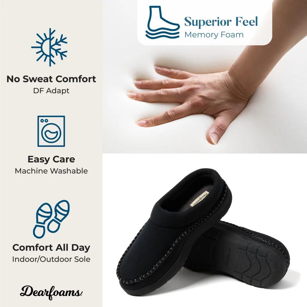 Тапочки с эффектом памяти Dearfoams, черные перфорированные — фото 4