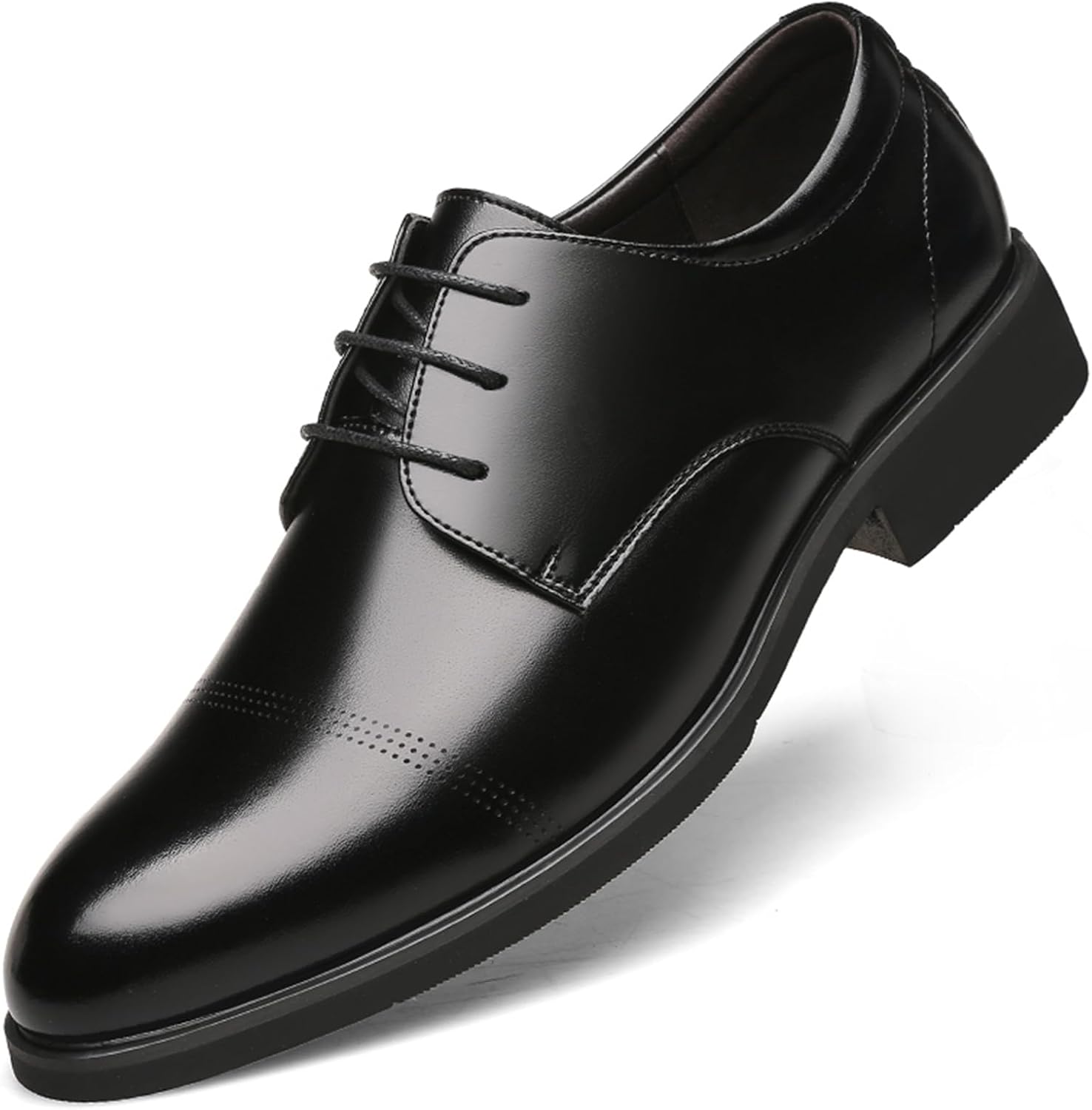 

Мужские современные оксфорды с крыльями, классические шнурованные деловые и повседневные туфли для работы и свадьбы Abborora, черный
