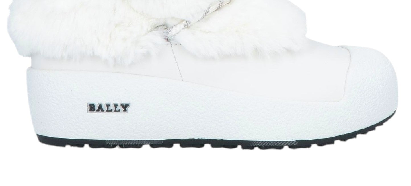 Ботильоны женские белые из кожи и меха Bally Galy 6234642 — фото 3