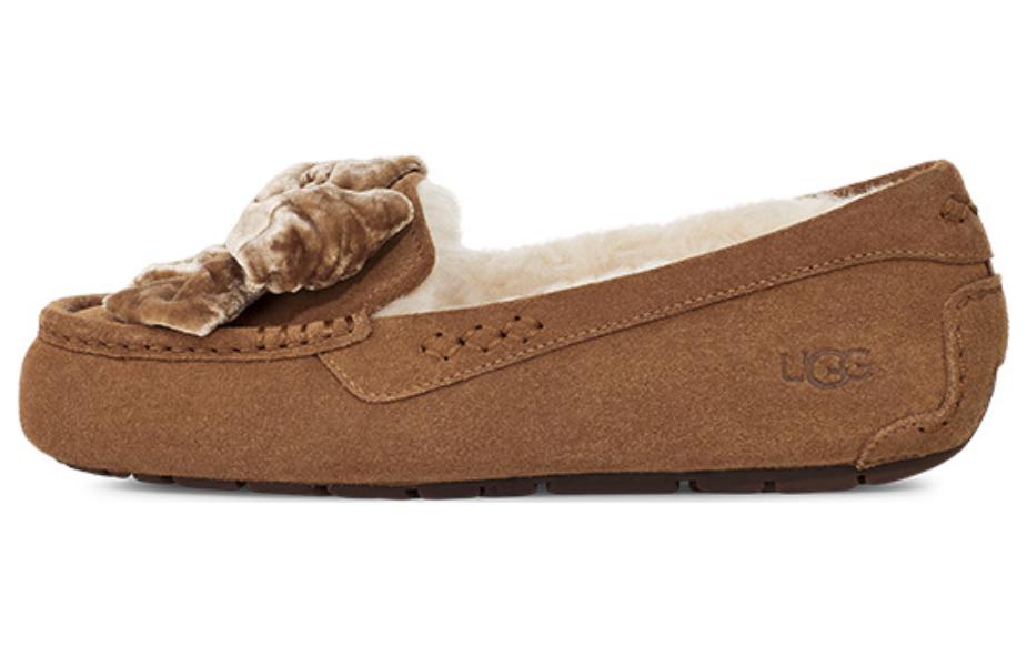 UGG Мини-лоферы Leisure Fluff Bow цвета Tan Velvet Black, женские