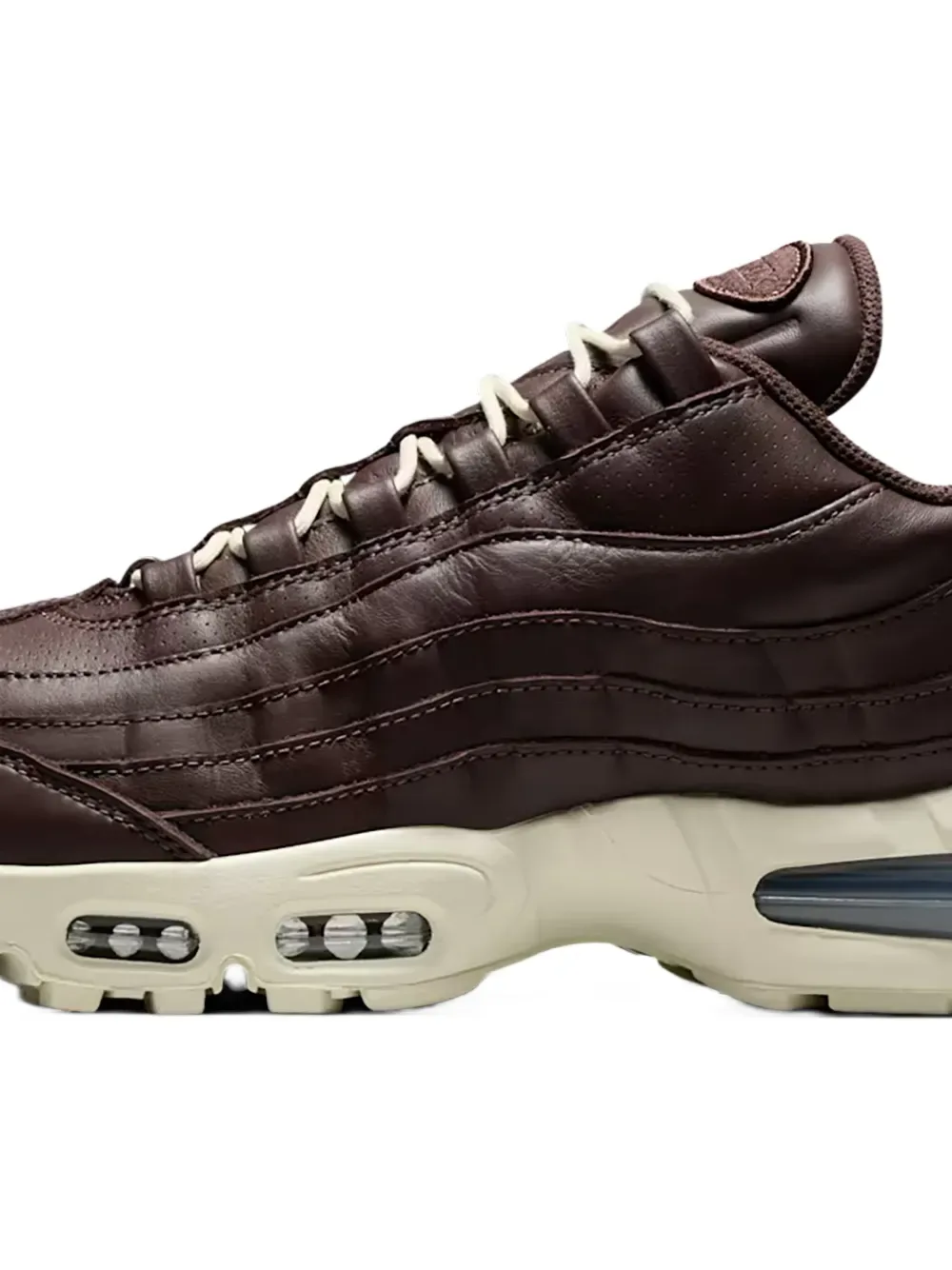 Кожаные кроссовки Air Max 95 Nike, коричневый — фото 2