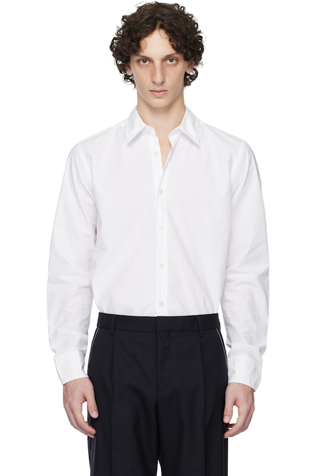 

Рубашка Regular-Fit из хлопкового поплина Boss, белый