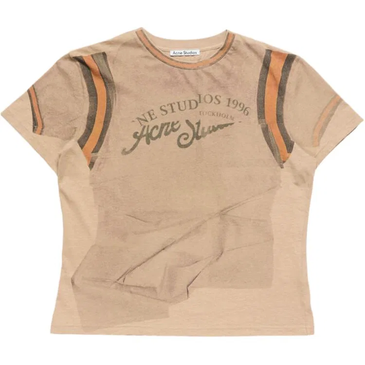 Футболка с логотипом Acne Studios, Sandy Beige
