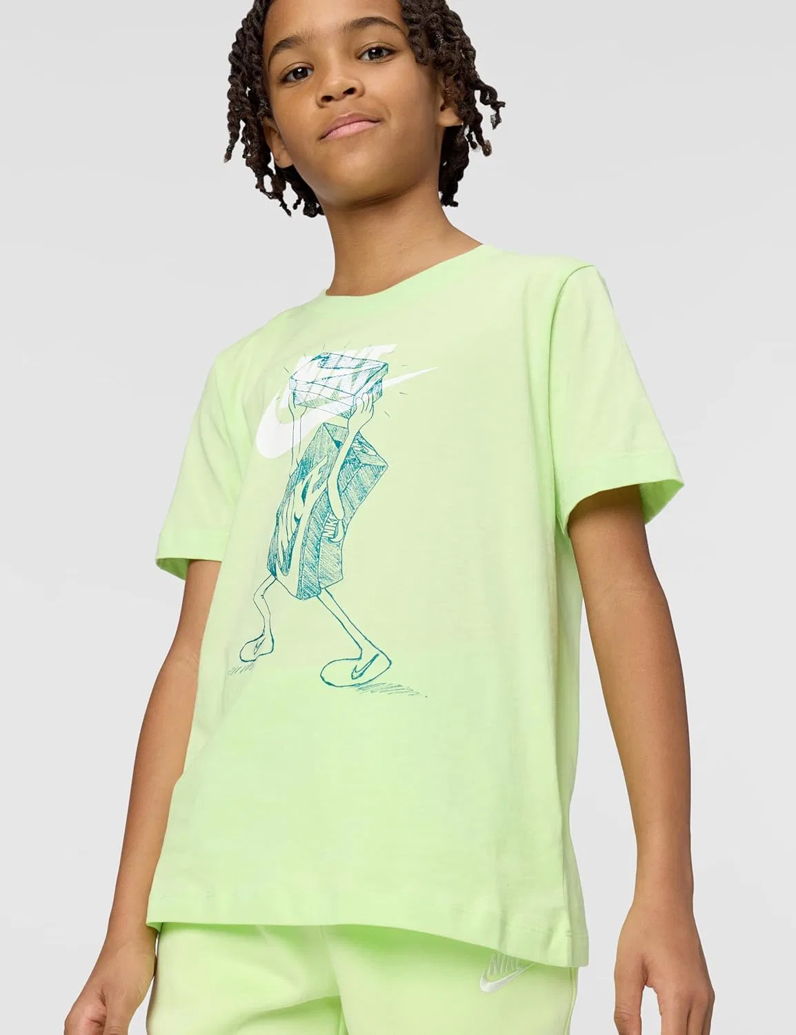 Футболка Nike Club Futura, Light Liquid Lime — фото 4