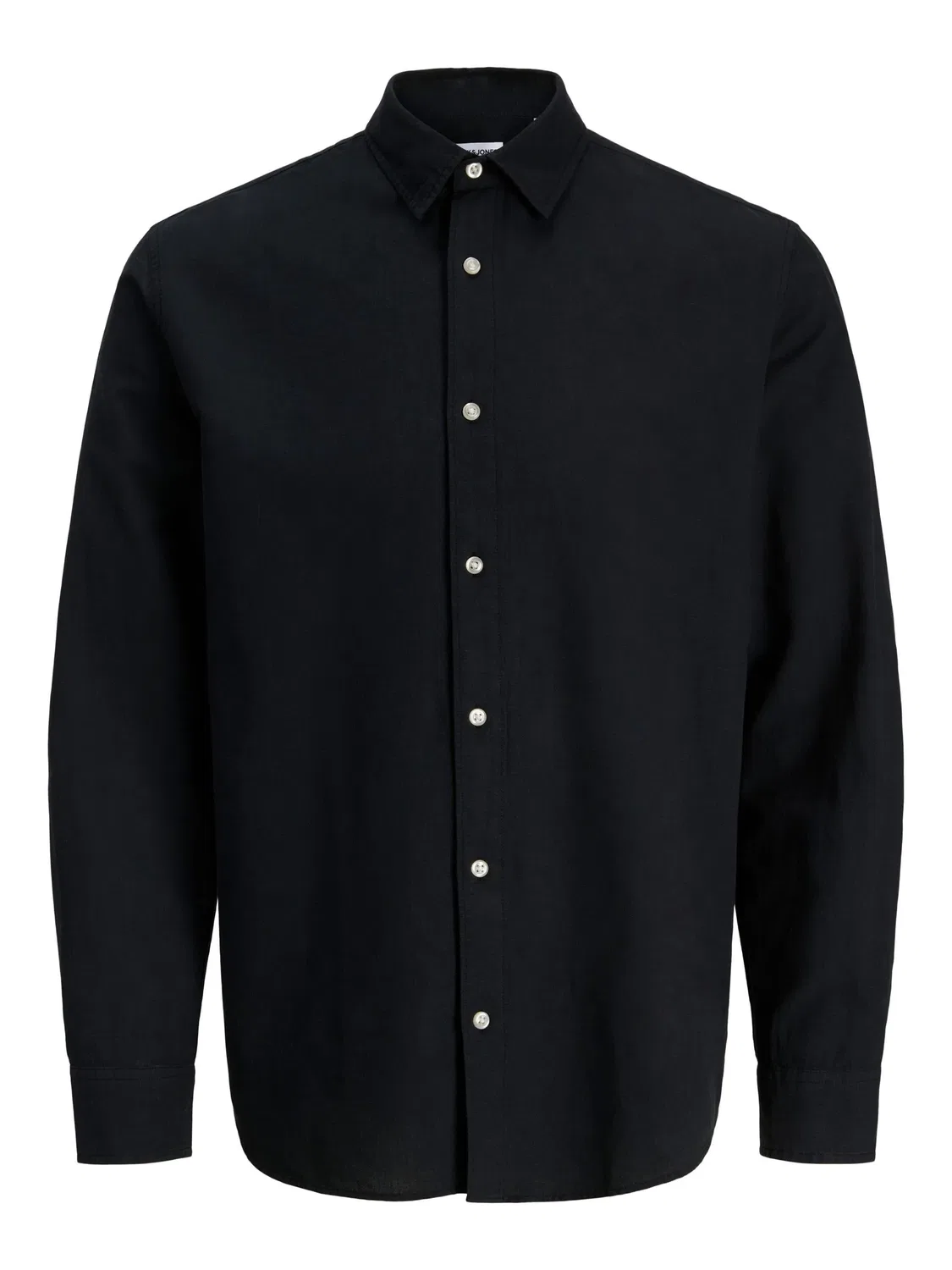 Рубашка поплин, JACK & JONES Junior, черный