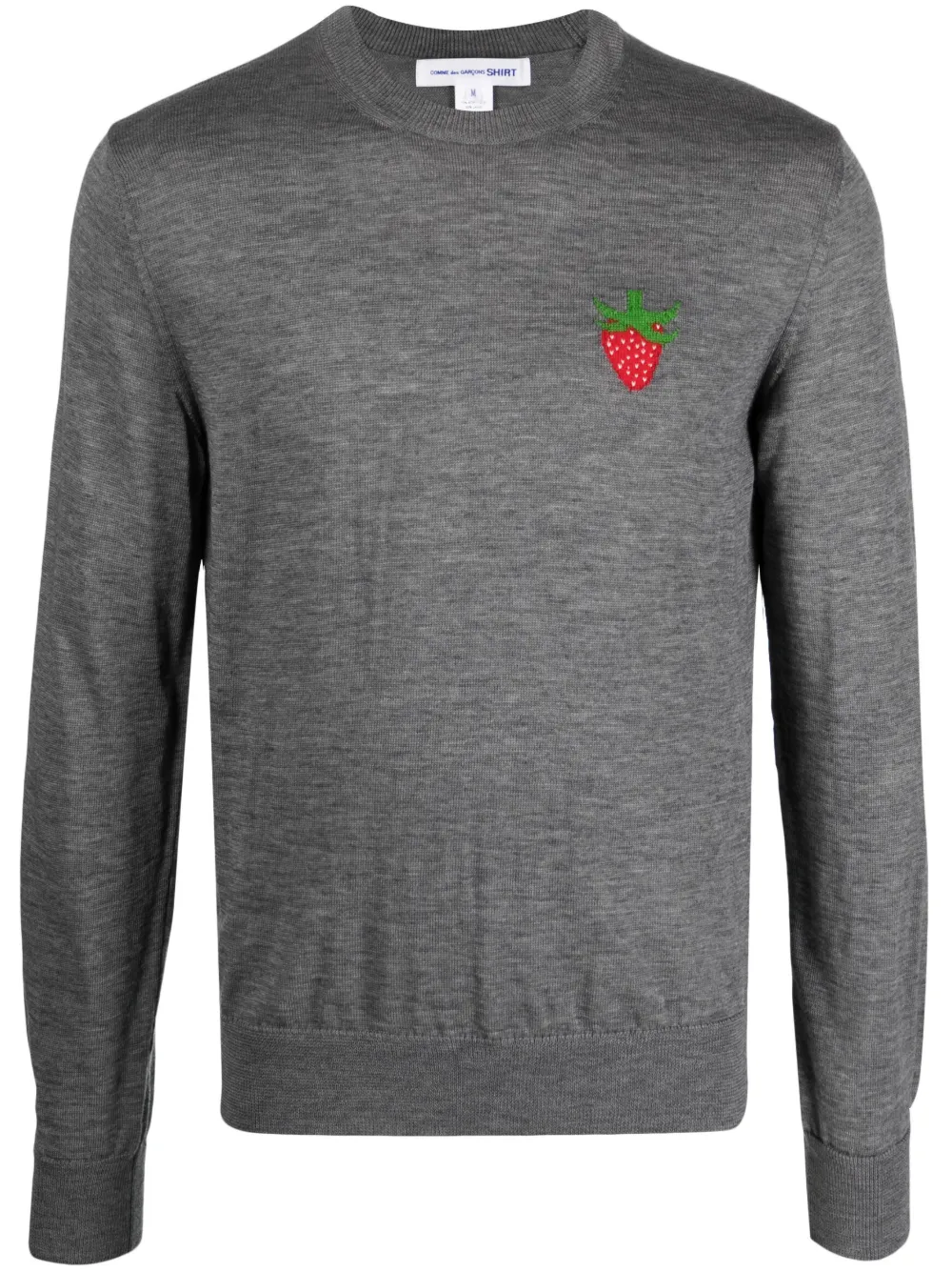 

Джемпер с круглым вырезом и вышивкой Comme Des Garçons Shirt, серый