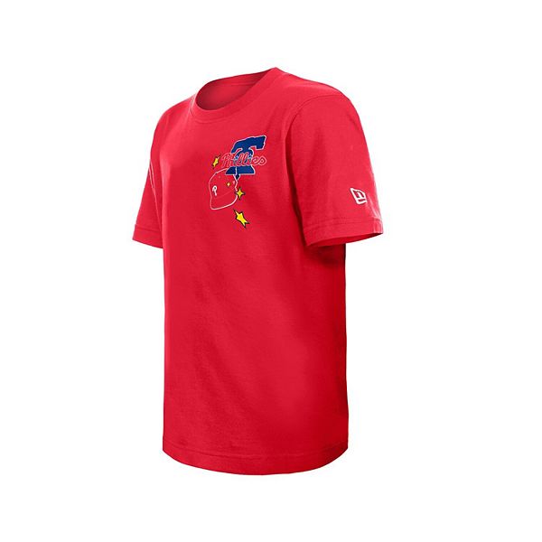 Футболка Youth Philadelphia Phillies Stars & Cap красная New Era — фото 3