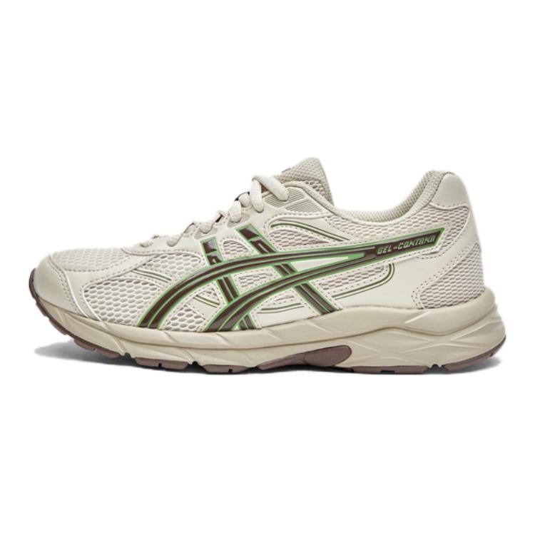 

Кроссовки для детей, детские, низкие, бежевые/зеленые Asics, бежевый