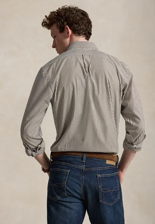 Спортивная рубашка с длинным рукавом Polo Ralph Lauren, мускатный коричневый/белый — фото 3