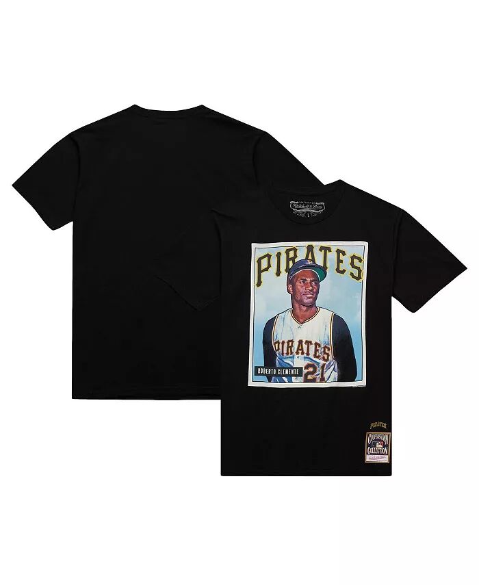 

Мужская футболка Roberto Clemente Black Pittsburgh Pirates Cooperstown Collection Collectors Connection Mitchell & Ness