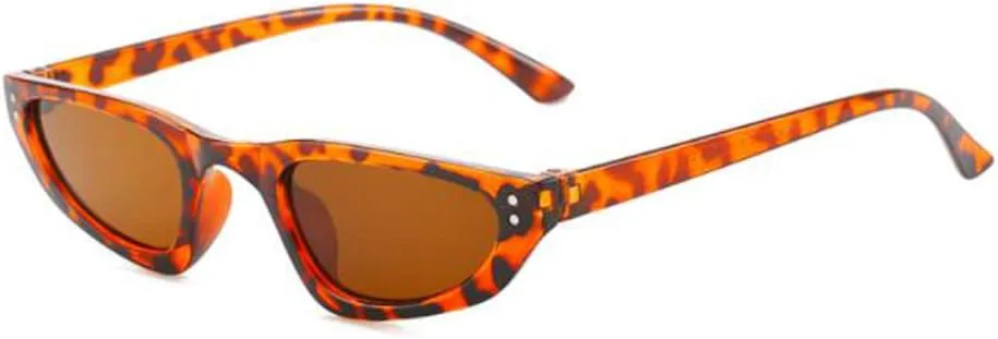 

Солнцезащитные очки в тонкой оправе с рисунком «рисовый ноготь», цветные, для мужчин и женщин, с защитой от УФ-излучения (прозрачно-розовые) SLCHJXS, Bean Flower