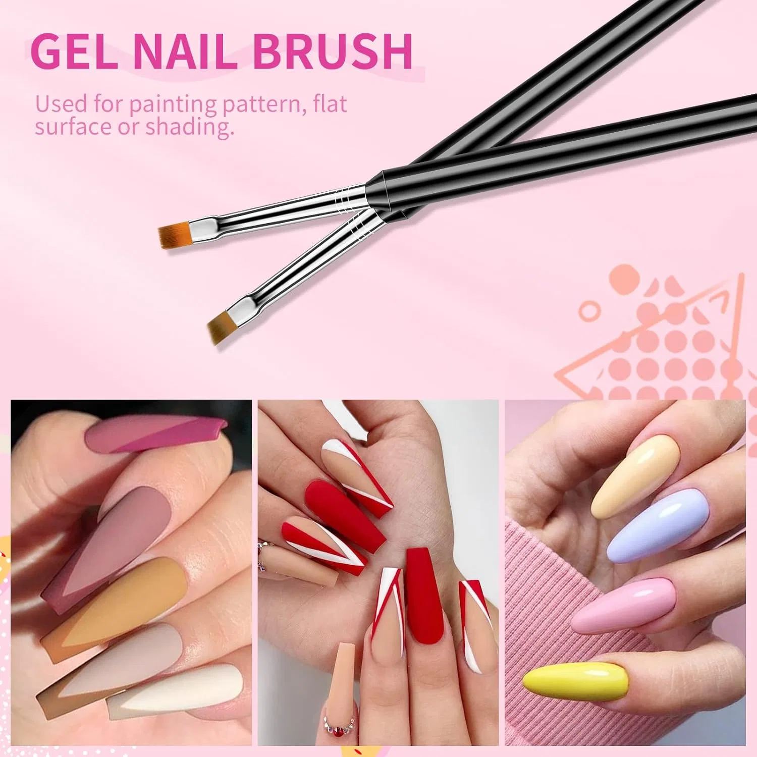 Набор из 6 двусторонних кистей для дизайна ногтей от Saviland Saviland, 6-Piece Double-Ended Nail Brush Set — фото 4