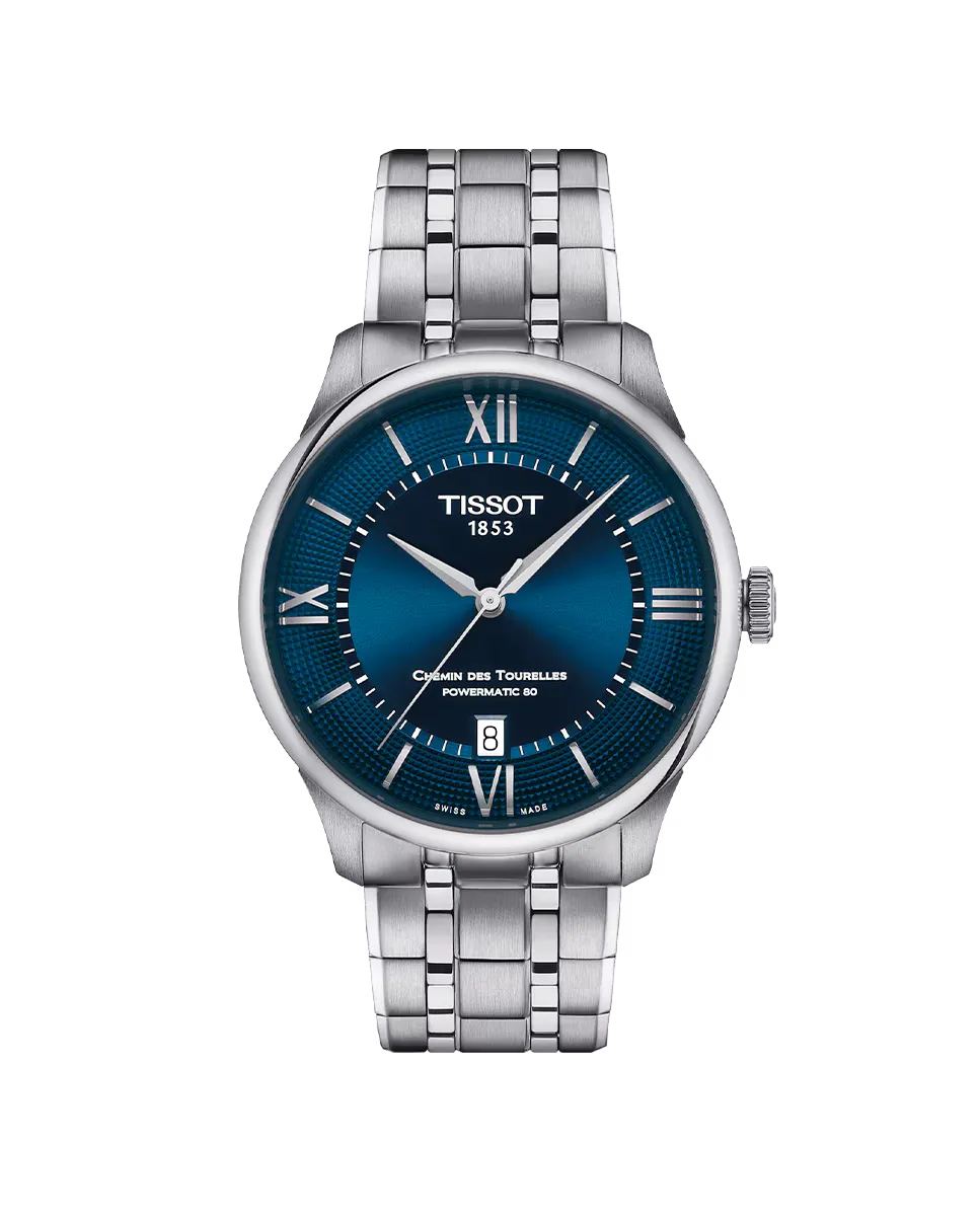 

Мужские часы из коллекции Chemin des Tourelles из стали Tissot, серебряный