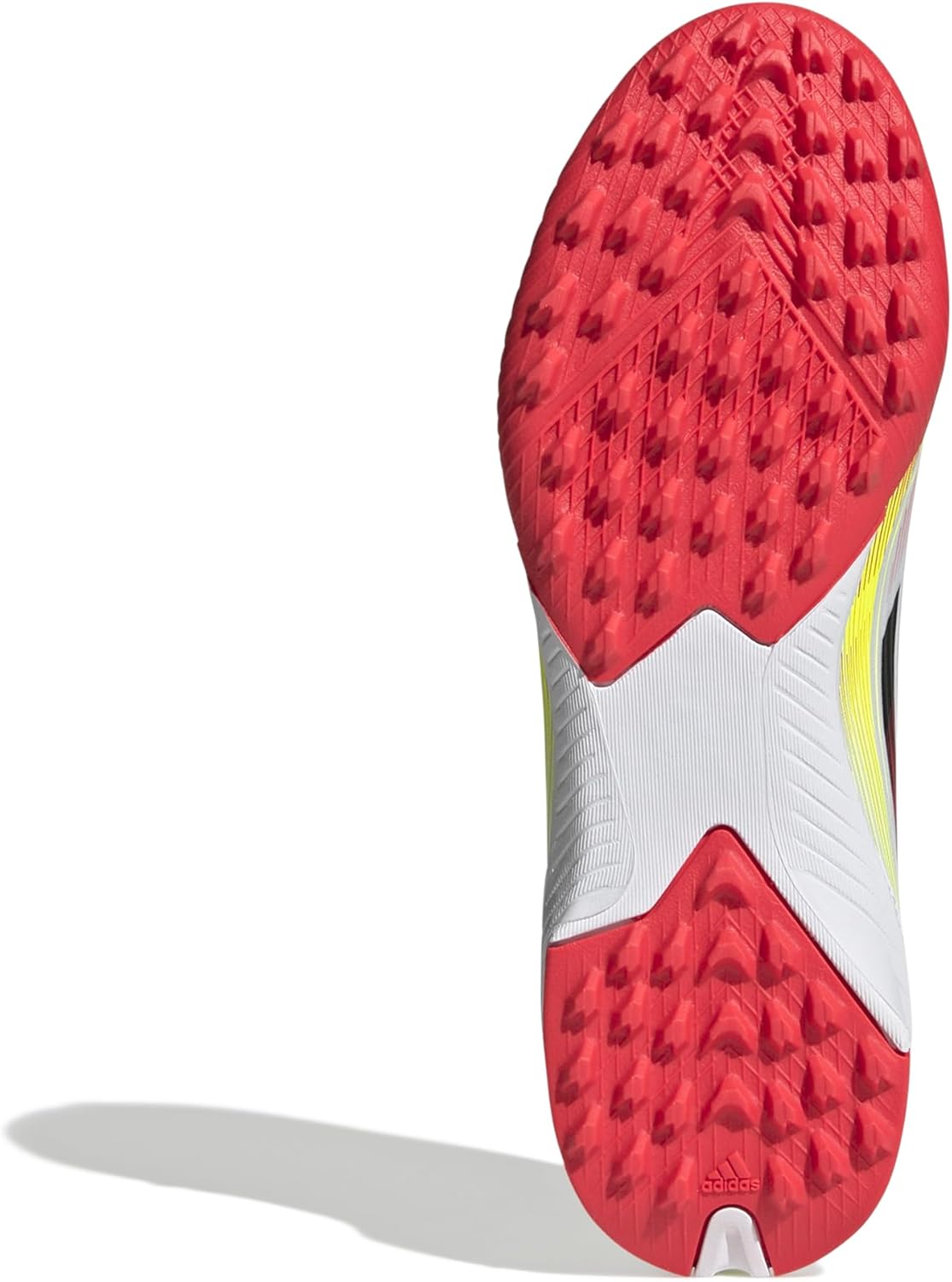 Детские кроссовки Adidas F50 League без шнурков для искусственной травы, унисекс, белый/черный/желтый — фото 3