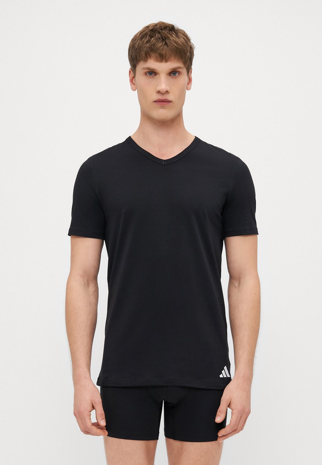Нижняя рубашка V NECK 2 PACK Adidas Sportswear, черный — фото 2