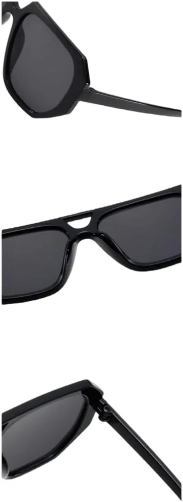 

Классические солнцезащитные очки с двойной перемычкой для женщин и мужчин, модные, в крупной оправе, с защитой от УФ-излучения UV400 VRTRFFTR, Greenflower-gray