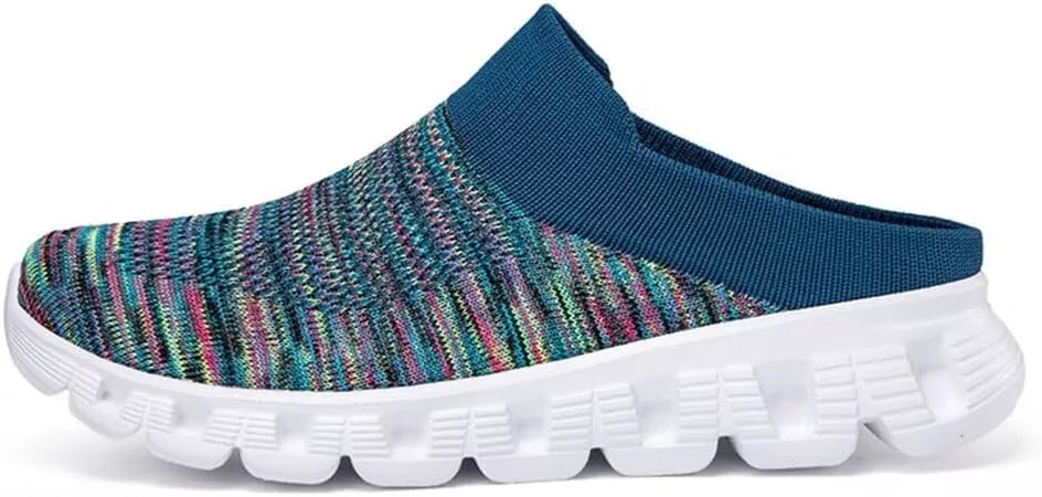 

Jakcuz Men: кроссовки без спины, дышащие подушки Mule, открытая спина, повседневные тапочки для мужчин, синий