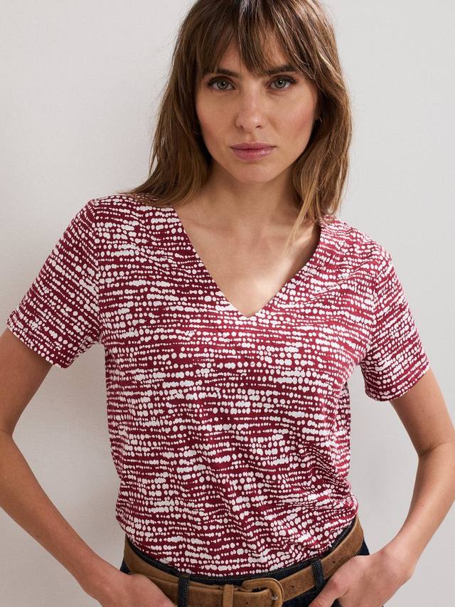 

Топ Alice с V-образным вырезом и гороховым принтом из хлопка Phase Eight