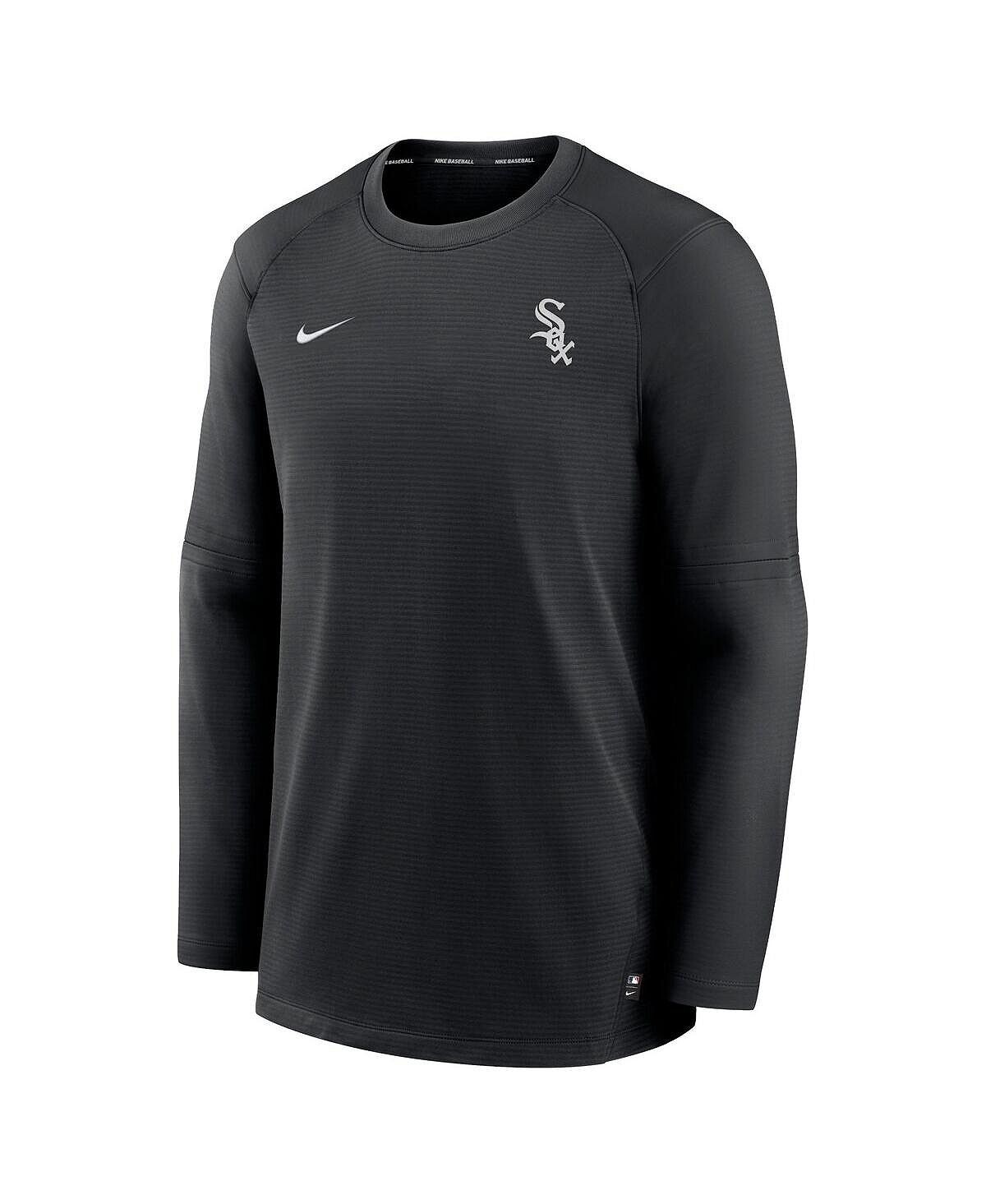 Мужская черная футболка с длинным рукавом и логотипом Chicago White Sox Authentic Collection Performance Nike — фото 3