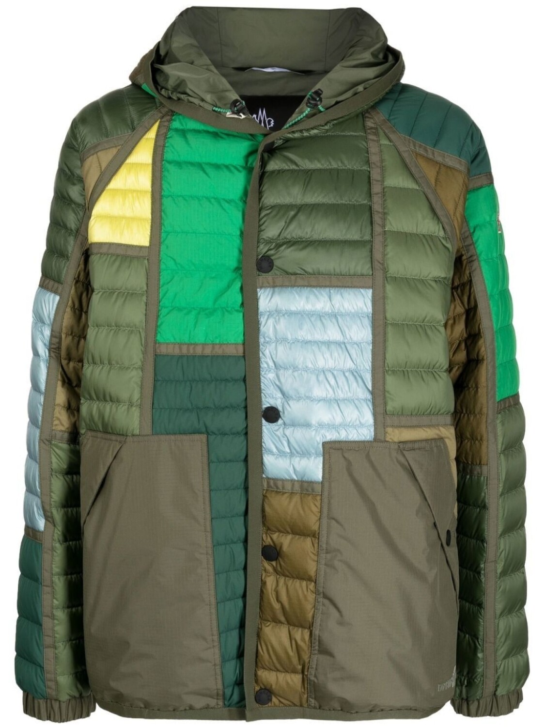 

Moncler Grenoble куртка со вставками, зеленый