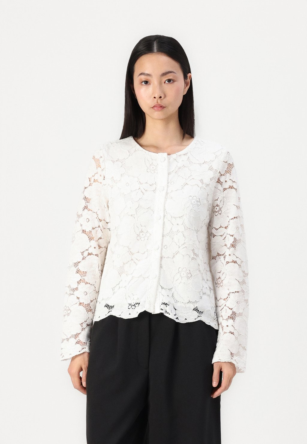 

Блузка на пуговицах VICEREN O NECK SHIRT VILA, кремовый